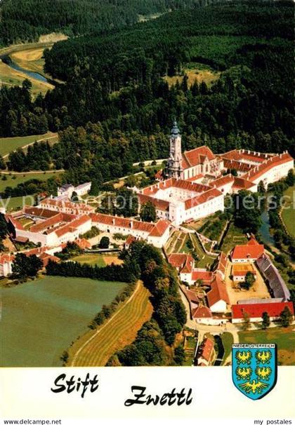 Zwettl-Niederoesterreich Zisterzienserstift am Stausee Ottenstein Fliegeraufnahm