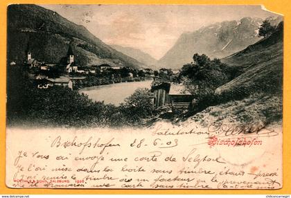 Bischofshofen - Paysage - Vue générale - WÜRTHLE & SOHN - BETTENHAUSON - 1903 - Pour Employé Télégraphe