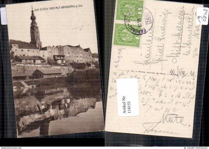 118151,Ein Stück v. Alt Braunau am Inn Bahnpost Zug 268 Braunau - Steindorf