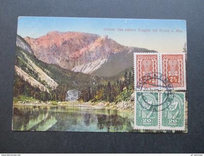 AK / Künstlerkarte 1922 Grüner See nächst Tragöss bei Brück a.d. Mur. Bildseitig frankiert!