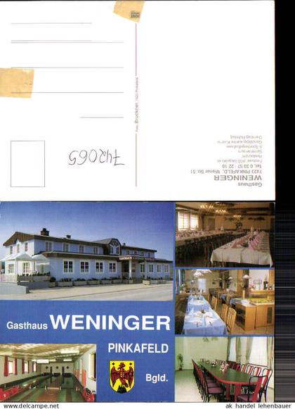 742065 Mehrbild AK Pinkafeld Gasthof Weninger Festsaal Kegelbahn