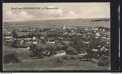 AK Jennersdorf /Burgenland, Ortsansicht mit Blick in die Landschaft