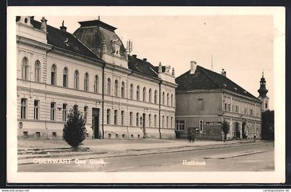 AK Oberwart Gau Stmk., Vorderansicht vom Rathaus