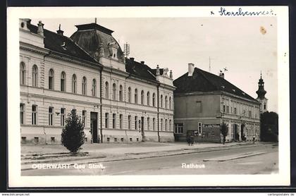 AK Oberwart /Stmk., Rathaus und Gasthof