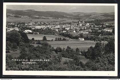 AK Pinkafeld, Blick von oben auf den Ort
