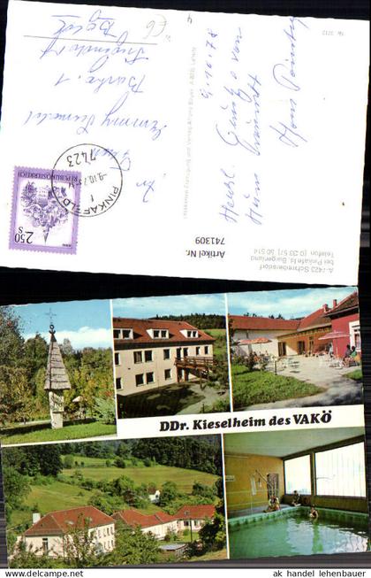 741309 Mehrbild AK Schreibersdorf b. Pinkafeld Ddr. Kiesel-Erholungsheim des VAKÖ