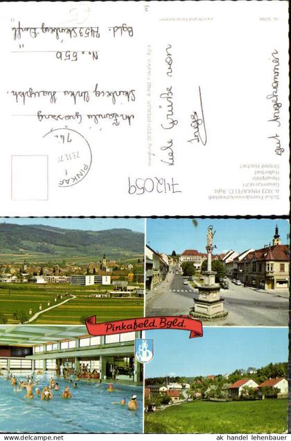 742059 Mehrbild AK Pinkafeld Gesamtansicht Hauptplatz Hallenbad Ortsteil Hochart