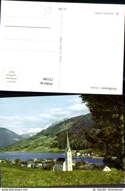 711340 Weißensee Weissensee Ansicht mit Kirche