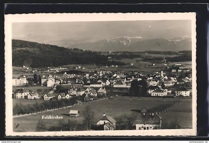 AK Feldkirchen in Kärnten, Ortsansicht gegen die Berge