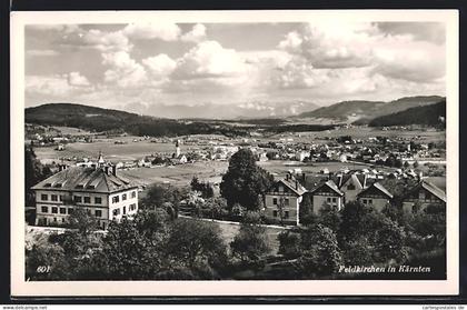 AK Feldkirchen in Kärnten, Teilansicht mit Bergen