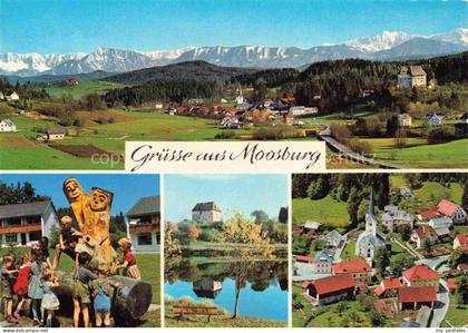 Moosburg Kaernten AT Panorama Motiv im Kinderdorf Schloss Moosburg Ortsansicht