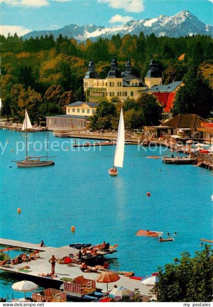 Velden  Woerthersee AT Schlosshotel Velden mit Mittagskogel