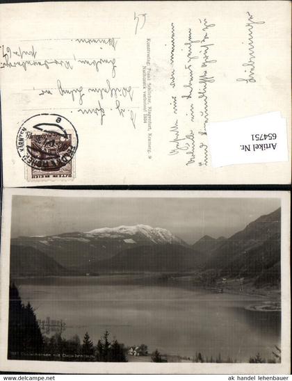 654751,Foto Ak Ossiachersee mit Dobratsch Feldkirchen in Kärnten