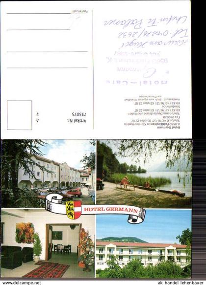 733075 Mehrbild AK Feldkirchen in Kärnten Hotel Germann Badeufer Außenansicht