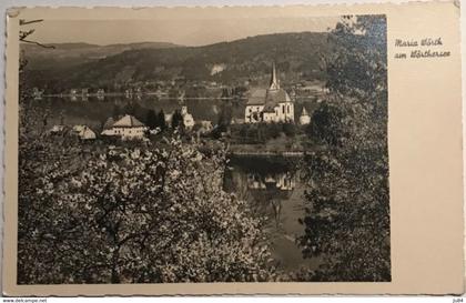 Autriche - Carinthie - Maria Worth am Worthersee - Carte postale pour Udine (Italie) via Poseolle 57 - 13 avril 1953