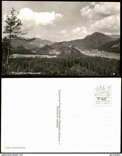 Völkermarkt Velikovec Umland-Ansicht Trixnertal bel Völkermarkt 1955