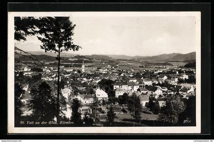 AK St. Veit an der Glan, Ortsansicht mit Umland