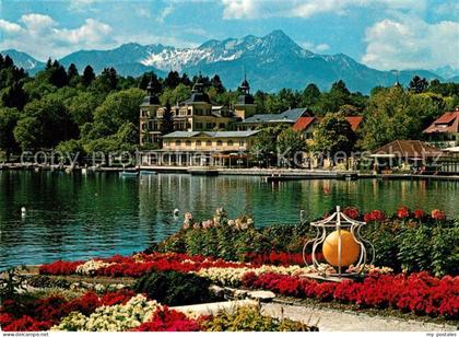 Velden Woerthersee Hotel Schloss Velden gegen Mittagskogel Karawanken
