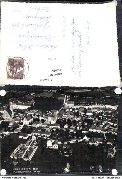 710086 Fliegeraufnahme Eferding um 1960 Luftbild