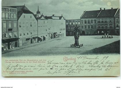 EFERDING - Der südöstliche Teil des Hauptplatzes mit dem Turme der Spitulkirche in der Stadt Eferding 1899