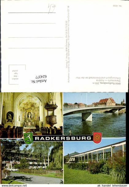 624377,Mehrbild Ak Bad Radkersburg Brücke Kirche Innenansicht