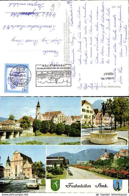708547 Mehrbild AK Frohnleiten Kirche Brunnen