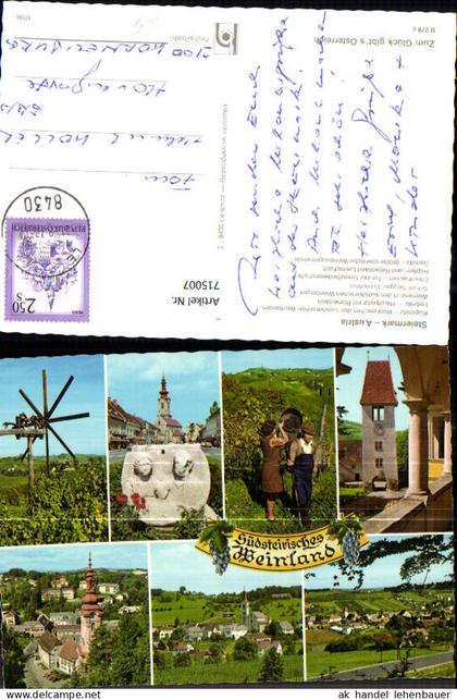 715007 Mehrbild AK Südsteirisches Weinland Leibnitz Weinlese Klapotetz Gamlitz