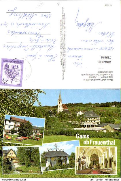 739676 Mehrbild AK Gams ob Frauenthal Bad Gams Kirche Inneres Quelle Gastgarten