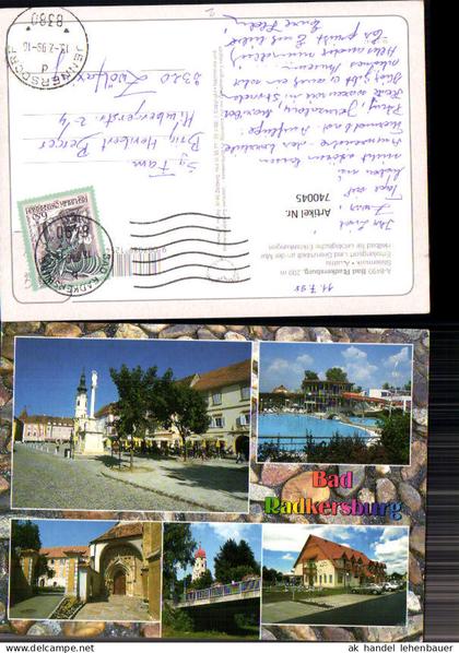 740045 Mehrbild AK Bad Radkersburg Freibad Brücke Stadtplatz