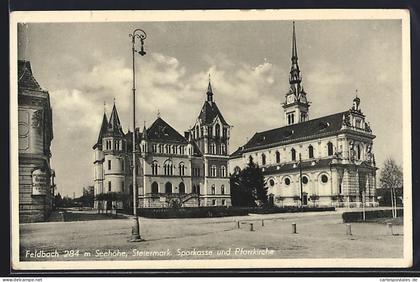 AK Feldbach, Sparkasse & Pfarrkirche