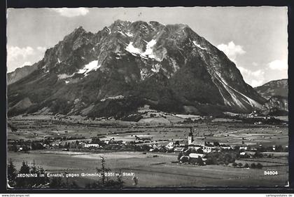 AK Irdning / Ennstal, Ortsansicht gegen Grimming