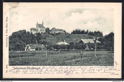 AK Judendorf-Strassengel, Ortspartie mit Kirche