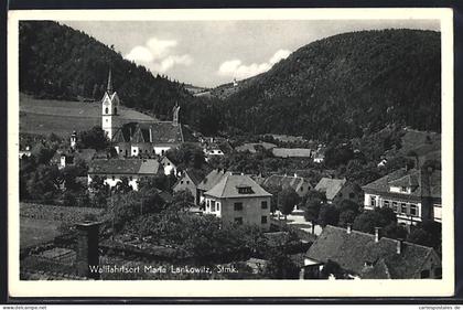 AK Maria Lankowitz /Stmk., Strassenpartie mit Kirche