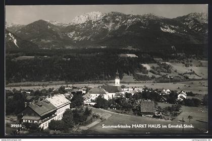AK Markt Haus im Ennstal, Teilansicht mit Kirche