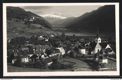 AK Oberwölz, Blick auf das Dorf und ins Tal