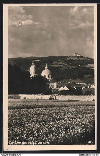 AK Pöllau, Ortsansicht im Frühling