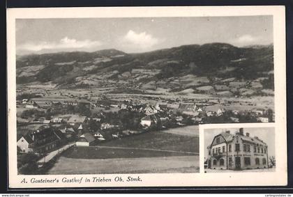 AK Trieben, Gesamtansicht mit Gasthaus Gasteiner