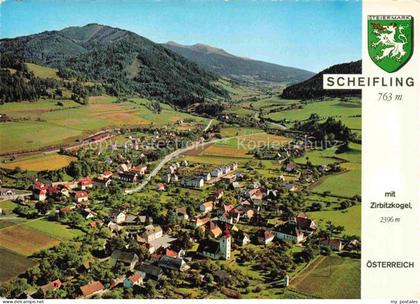 Scheifling Steiermark AT Fliegeraufnahme mit Zirbitzkogel