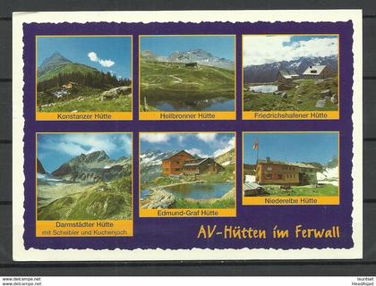 AUSTRIA Österreich AV-Hütten in FERWALL, gesendet 2000 aus Deutschland mit Briefmarke