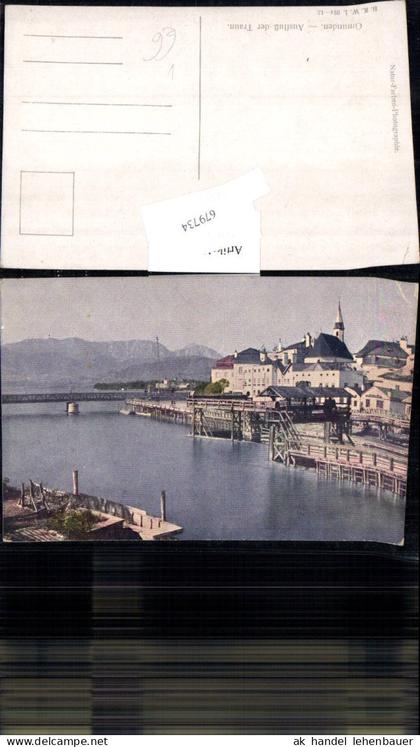 679734 Gmunden am Traunsee Kanal Ausfluß der Traun