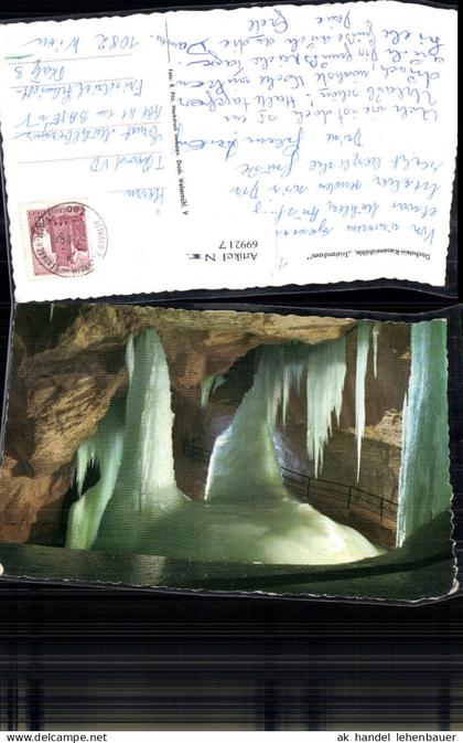 699217 Dachstein Rieseneishöhle Gosau Bahnpost Attnang Puchheim Stainach Irdning Zug 480