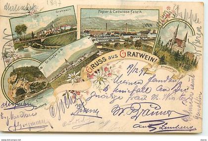 Autriche - Gruss aus GRATWEIN - Papier & Cellulose Fabrick, Hausberg ...