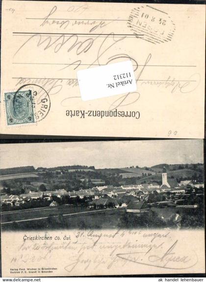 112312,Grieskirchen Tolle Seltene Ortsansicht 1890
