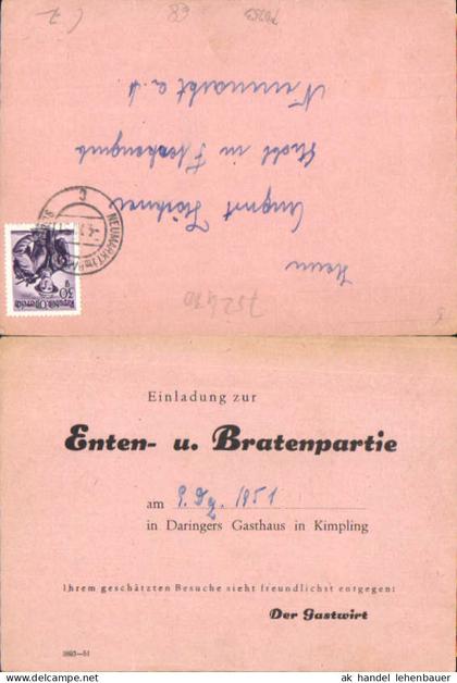 752430 Einladung Daringer`s Gasthaus Kimpling Kallham Grieskirchen