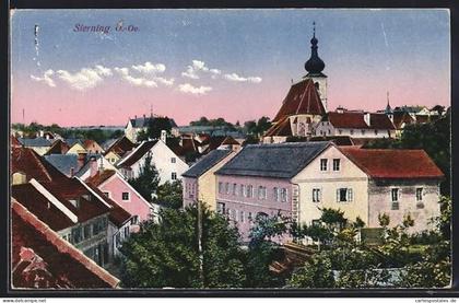 AK Sierning, Ortsansicht mit Kirche