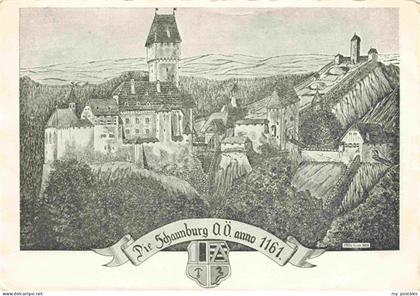 Hartkirchen Eferding Die Schaunburg Federzeichnung