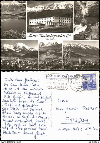 Windischgarsten Mehrbildkarte Windischgarsten mit Haus   und Bergpanorama 1963