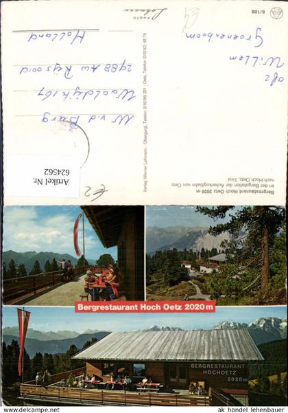 624562,Mehrbild Ak Oetz Bergrestaurant Hoch Oetz