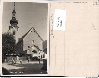 598720,Foto Ak Wattens Ansicht Kirche Kinder