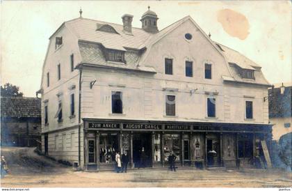 Irdning - Zum Anker - August Dangl Manufaktur - textile and clothing shopfront - old postcard - 1912 - Austria - unused